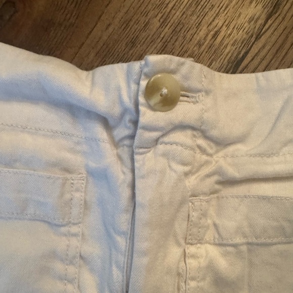 Anthro Maeve The Colette Linen Blend High Rise Magic Fabric White Shorts Size 25 - Picture 16 of 16